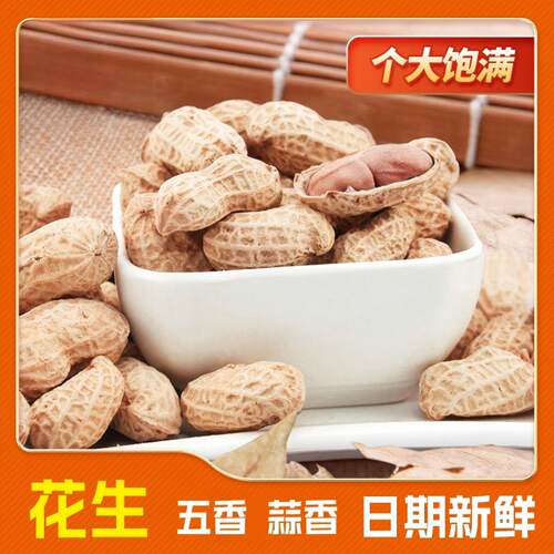 龙岩花生带壳蒜香花生五香花生下酒菜花生米熟炒货零食特产下酒菜