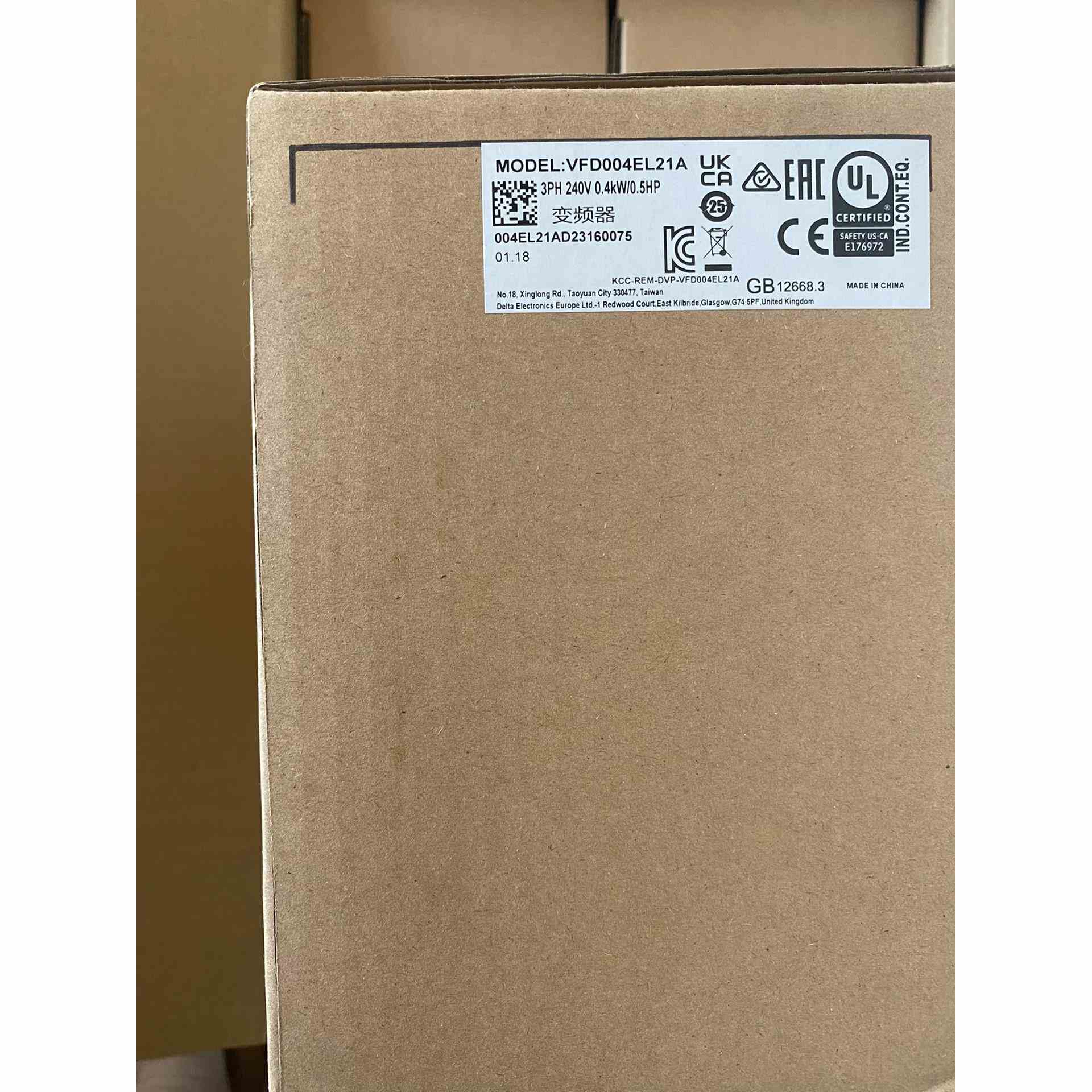 台达变频器，型号VFD004EL21A，包原装正品，盒码，不是实价