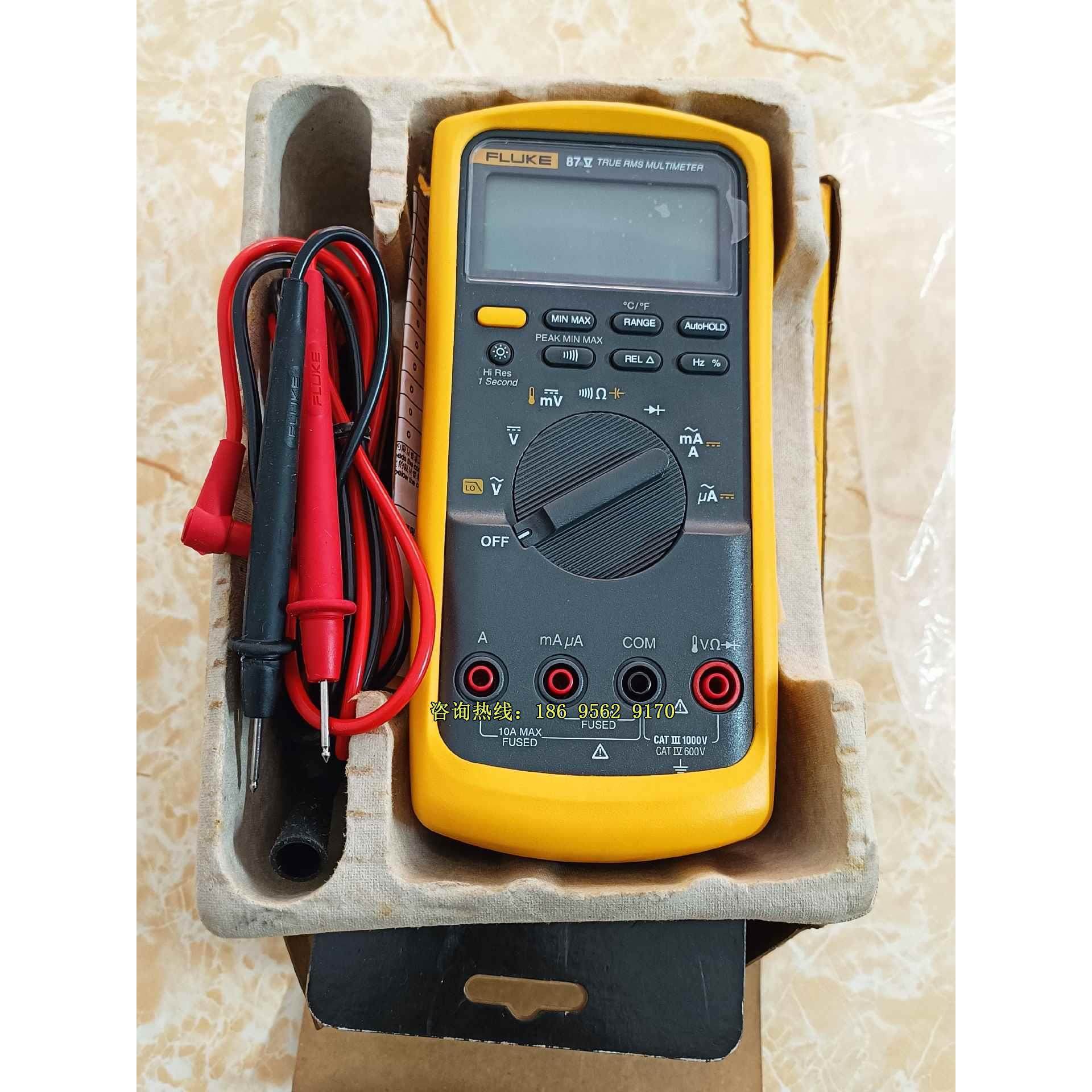 福禄克fluke 87v万用表库存机包装拆开了,配件就照片上,不是实