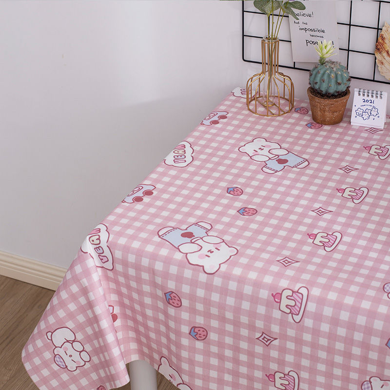 可爱少女心网红台布学生卧室宿舍书房餐桌床头柜ins风书桌桌布