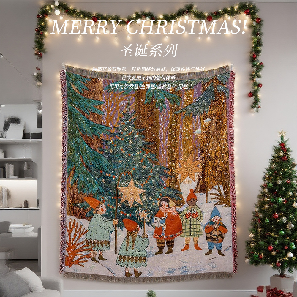 圣诞系列氛围挂毯装饰