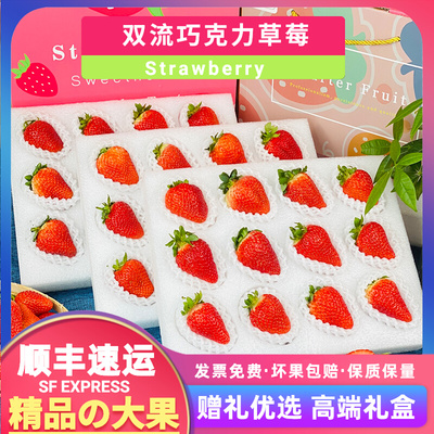 顺丰空运4斤礼盒装大果双流冬草莓99巧克力牛奶现摘新鲜水果孕妇