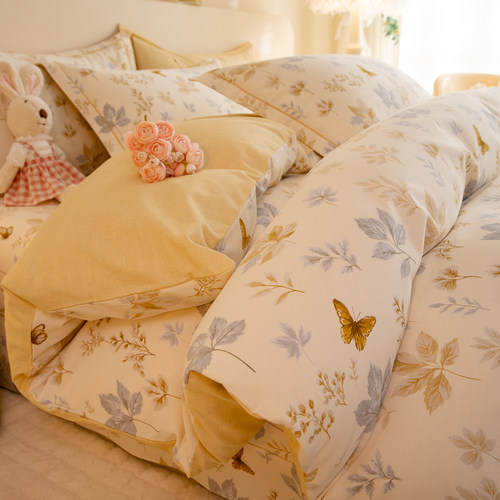 订制全棉纯棉加厚磨毛四件套