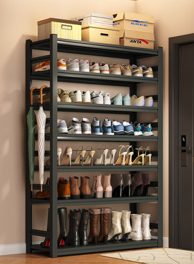 钢制鞋架多层家用门口置物架落地入户门大容量简易鞋柜铁艺鞋架子