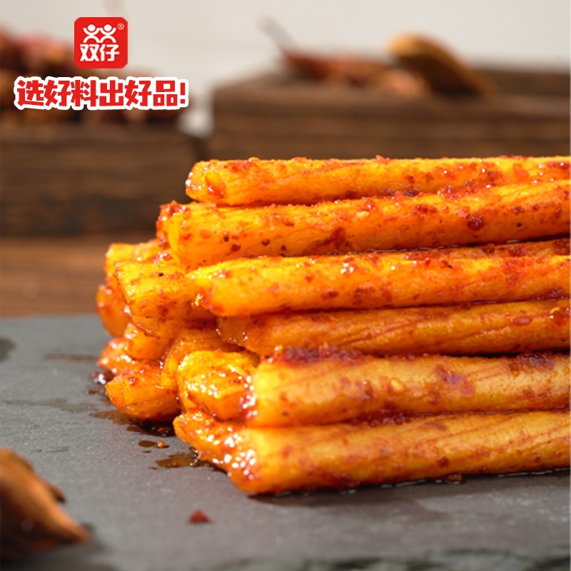 双仔素牛筋传说双仔牛筋辣条辣味零食平江辣条童年小零食独立包装