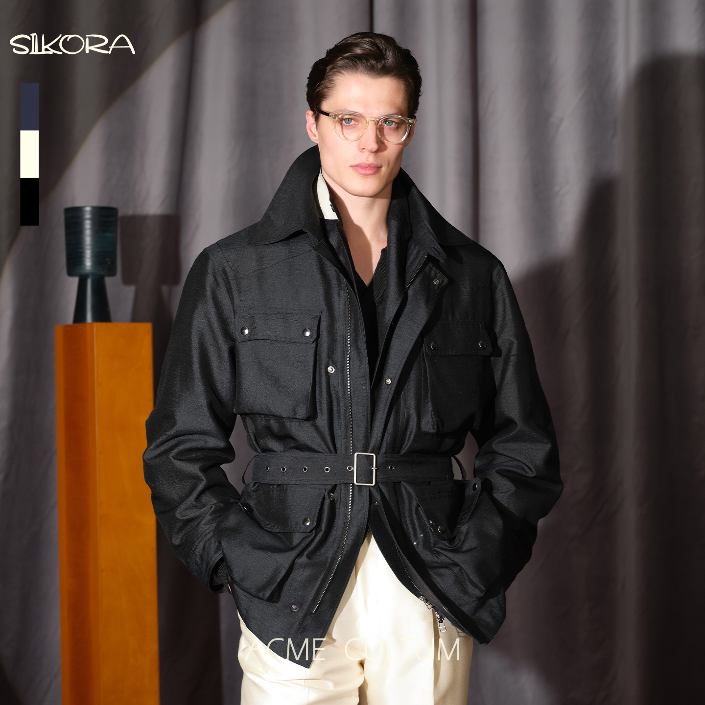 Acmecultum柞蚕丝M65野战夹克