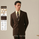 男休闲正装 AC美丽诺羊毛半里定制西服套装 定织透气强捻面料