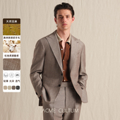 男正装 半里半麻衬单排扣戗驳领西服套装 轻盈亚麻羊毛 AC意式