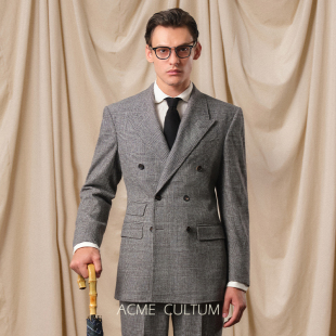 男商务正装 双排扣法兰绒亲王格西服套装 cultum澳洲羊毛厚款 Acme