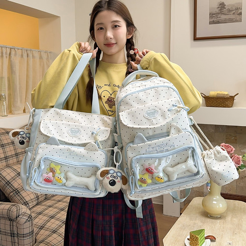 日系痛包书包初中女生双肩包