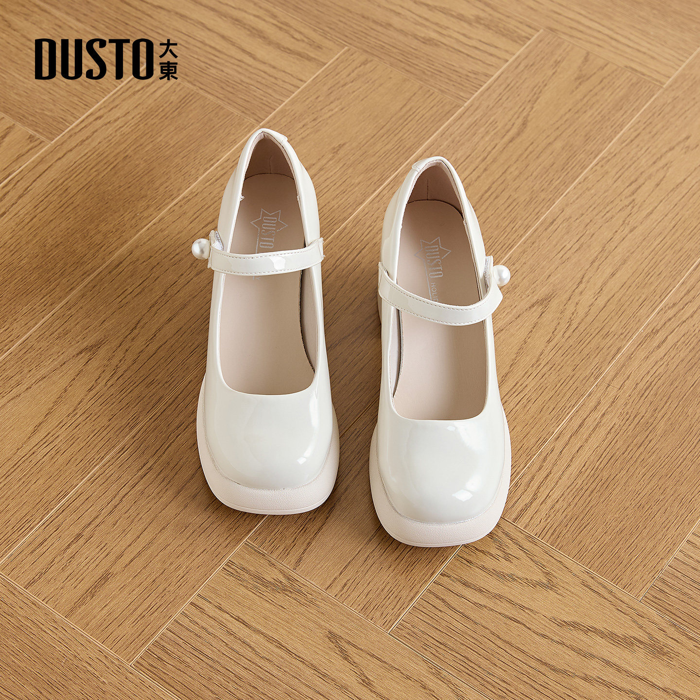 大东玛丽珍鞋简约单鞋女2026新款春季法式气质女鞋温柔粗跟高跟鞋,女鞋,玛丽珍鞋,淘宝优惠券,粉丝福利购,淘宝优惠卷