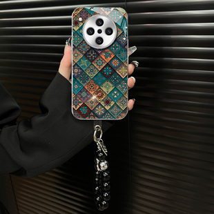 适用于OPPOfindx8手机壳findx7保护套findx6高级感findx5高级感findx3创意镜头加高电镀玻璃壳民族图腾新款