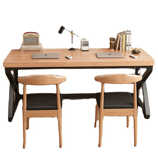 高档实木电脑桌台式 简约双人桌子家用办公书桌现代卧室书桌办公工