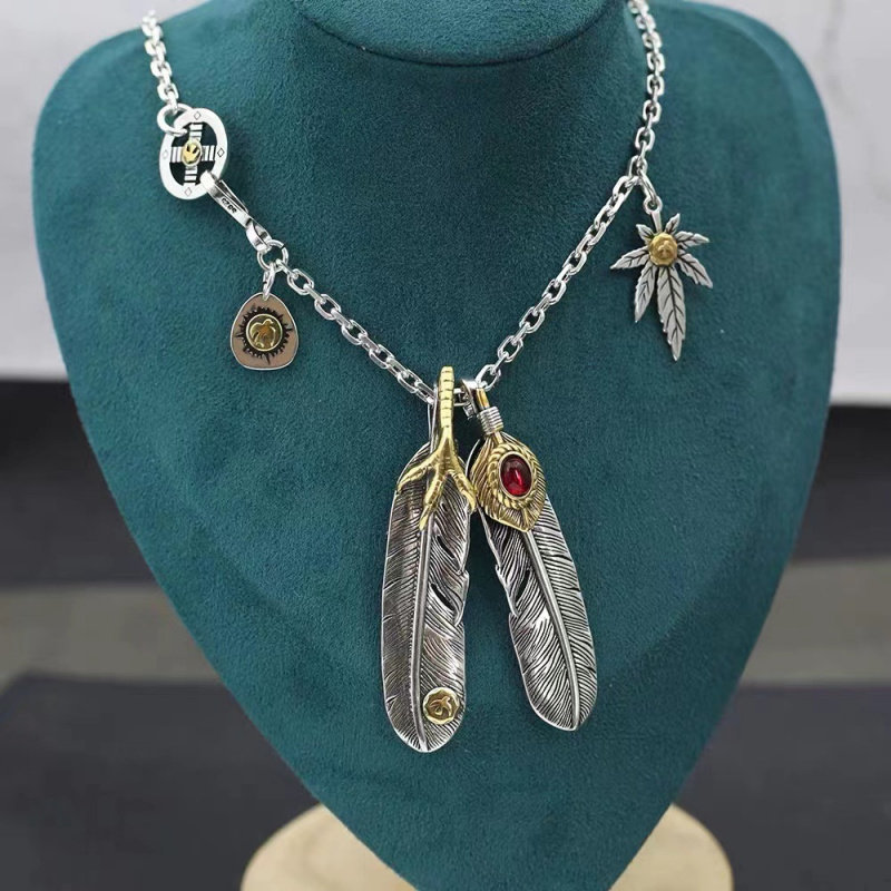 天使之愿太角链套链高桥吾郎风格羽毛项链男女款毛衣链