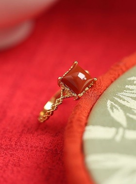 925镀银2025新款小方糖南红树莓