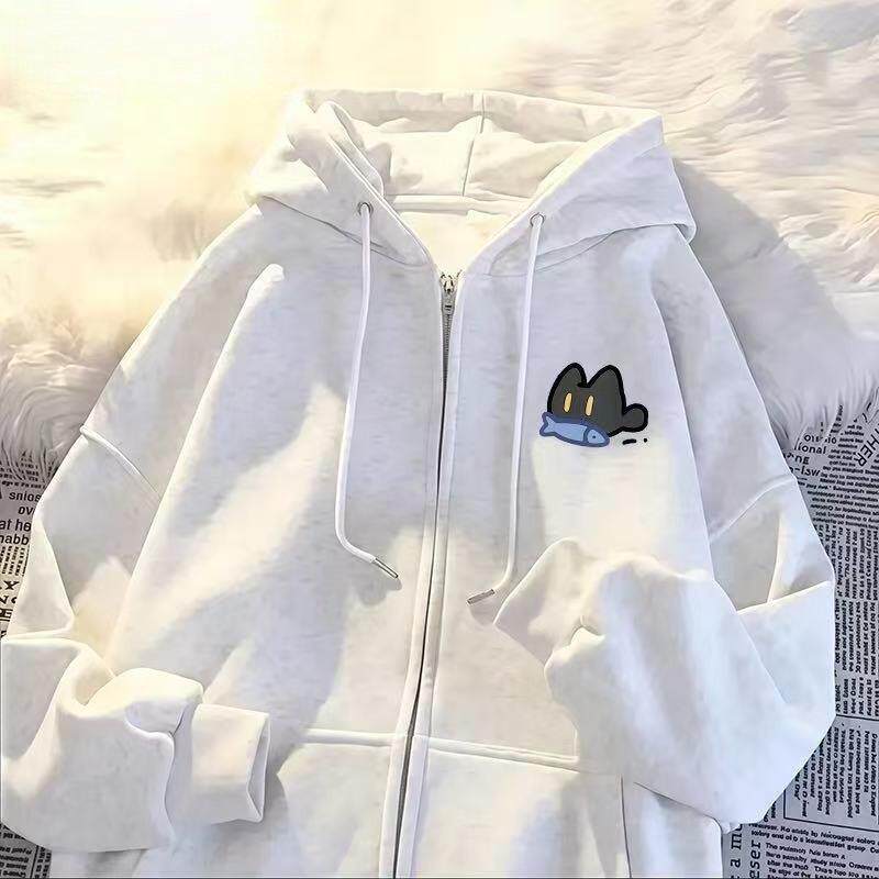 男女童秋季薄款休闲宽松开衫卫衣2025秋冬新款中大儿童拉炼外套