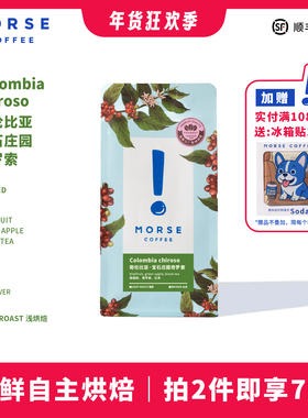 MORSE莫思 哥伦比亚奇罗索 浅烘焙清新果酸手冲精品咖啡豆100g