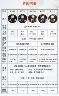 R21H炫酷音量指示蓝牙功放板模块2.1声道重低音炮TPA3116