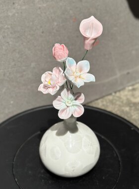 【专属搭配】景德镇陶瓷花手工小饰品仿真花摆件毕业季送老师朋友