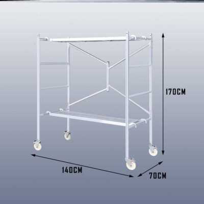 升降平台福新活动装修轮子带厂促脚手架便携品马凳加厚远折叠移动