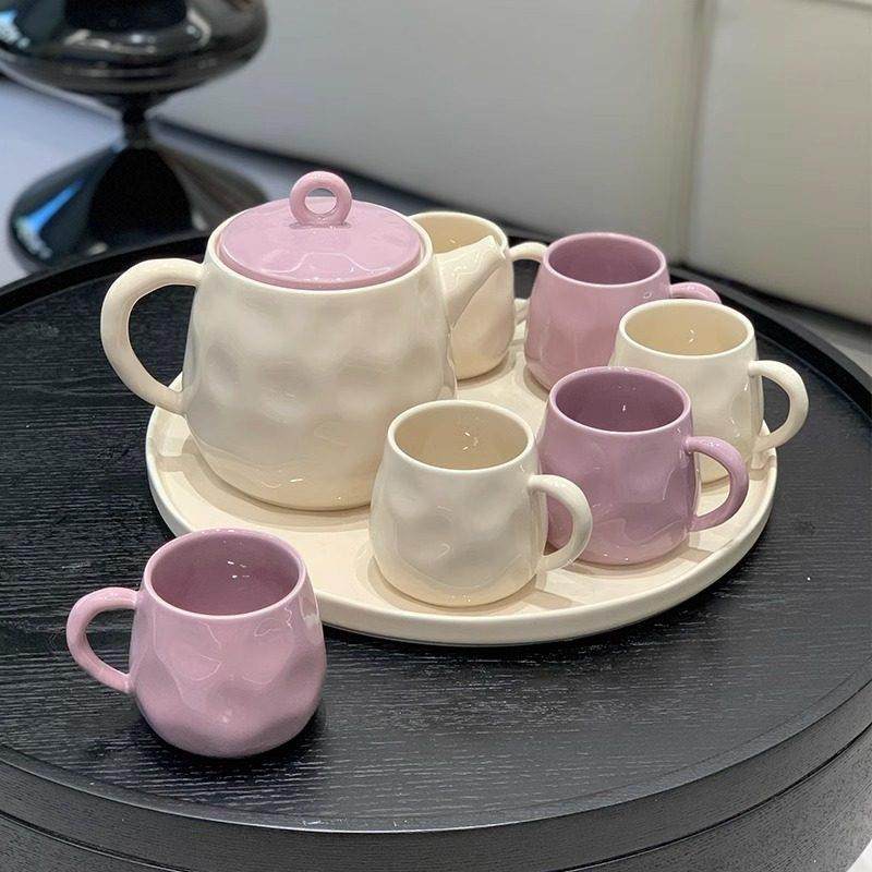 陶瓷冷水壶套装水杯茶壶茶杯客厅家用大容量凉水壶耐高温茶具杯子,餐饮具,冷水壶,淘宝优惠券,粉丝福利购,淘宝优惠卷