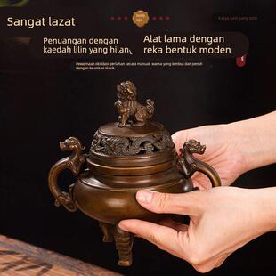 美真香蟠龙貔貅象足纯铜香熏炉彷古香炉家用室内檀香熏香炉摆件