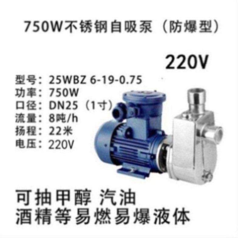 防爆水泵WBZ(S)不锈钢304防腐泵化工泵自吸泵式耐腐蚀微型电泵
