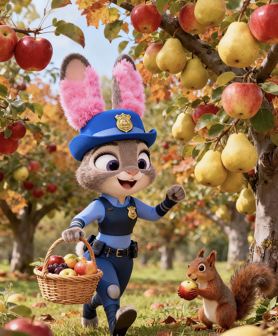 朱迪兔子警官cos卡通耳朵帽子女可爱圆顶礼帽疯狂动物城贝雷帽潮