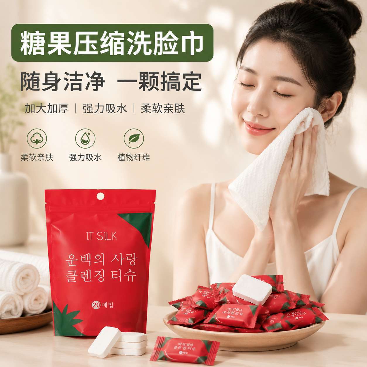 压缩毛巾婴儿可用纯棉面巾一次性洗脸巾加厚旅游美容院批发宿舍