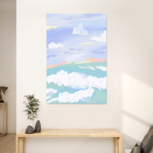 日月星辰自粘墙贴画卧室装饰画芯海报奶油风现代简约壁画防水定制