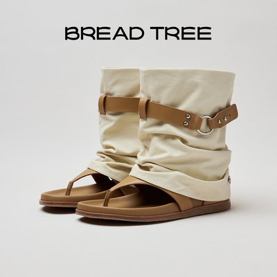 BREADTREE夹趾中筒堆堆凉靴