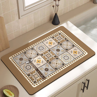 家用餐垫桌垫隔热防烫垫硅藻泥吸水防滑碗垫复古喝茶垫子