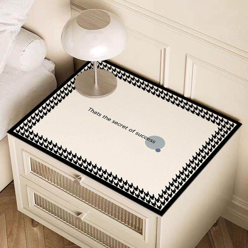 红色结婚床头柜盖布防尘罩垫