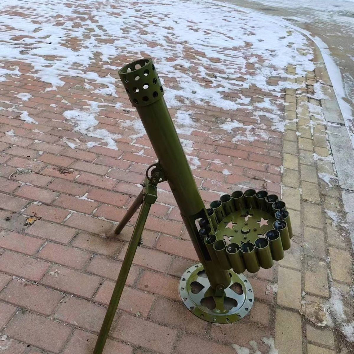 过年二踢脚放炮神器自动连发发射器二脚踢炮架二踢角支架放炮架子