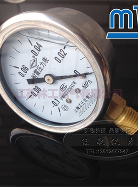 耐震压力表 YN-100 0-1Mpa 油压表 抗震压力表 不锈钢油田 江云