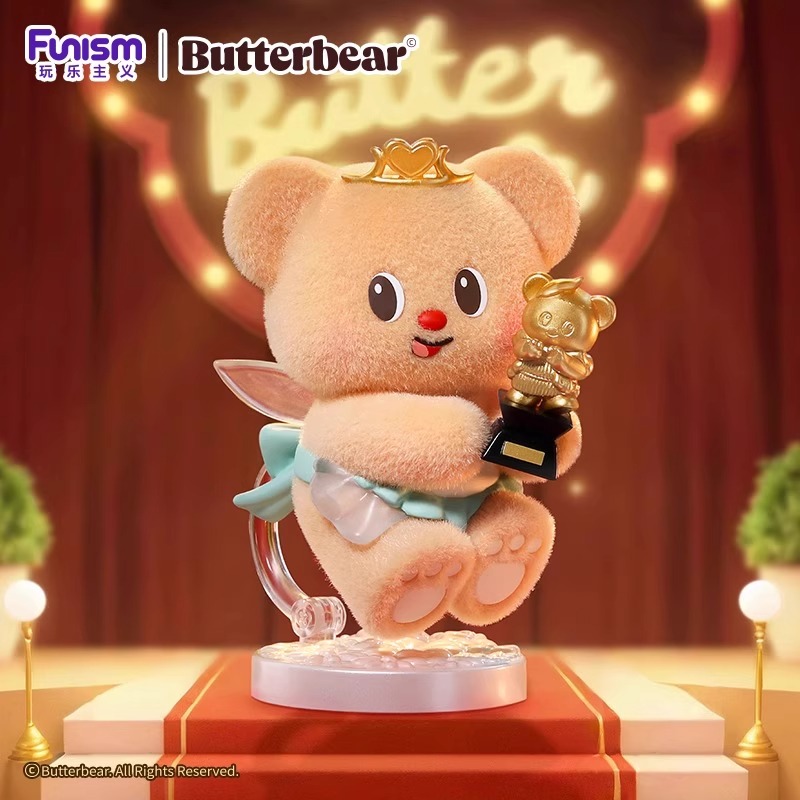 玩乐主义Butterbear黄油小熊盲盒顶流团队系列植绒公仔手办礼物