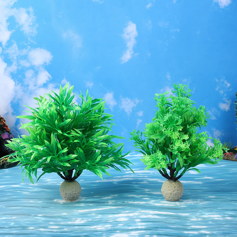 微景观仿真塑料小水草鱼缸造景摆件水族用品假植物海草水底