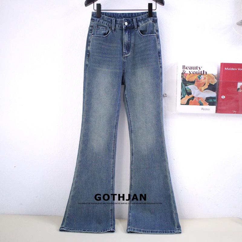 显瘦显腿长高级感百搭喇叭牛仔裤