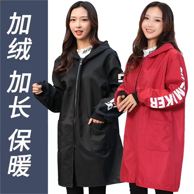 新款罩衣男女大人秋冬加绒防水