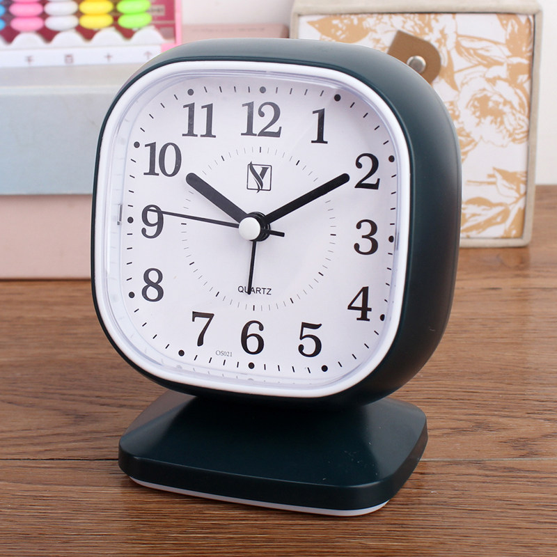 帝诚简约清新闹钟静音走时