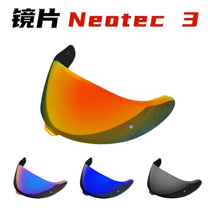 SHOEI Neotec3头盔镜片揭面盔CNS-3C防晒紫外线日夜通用高清镜面