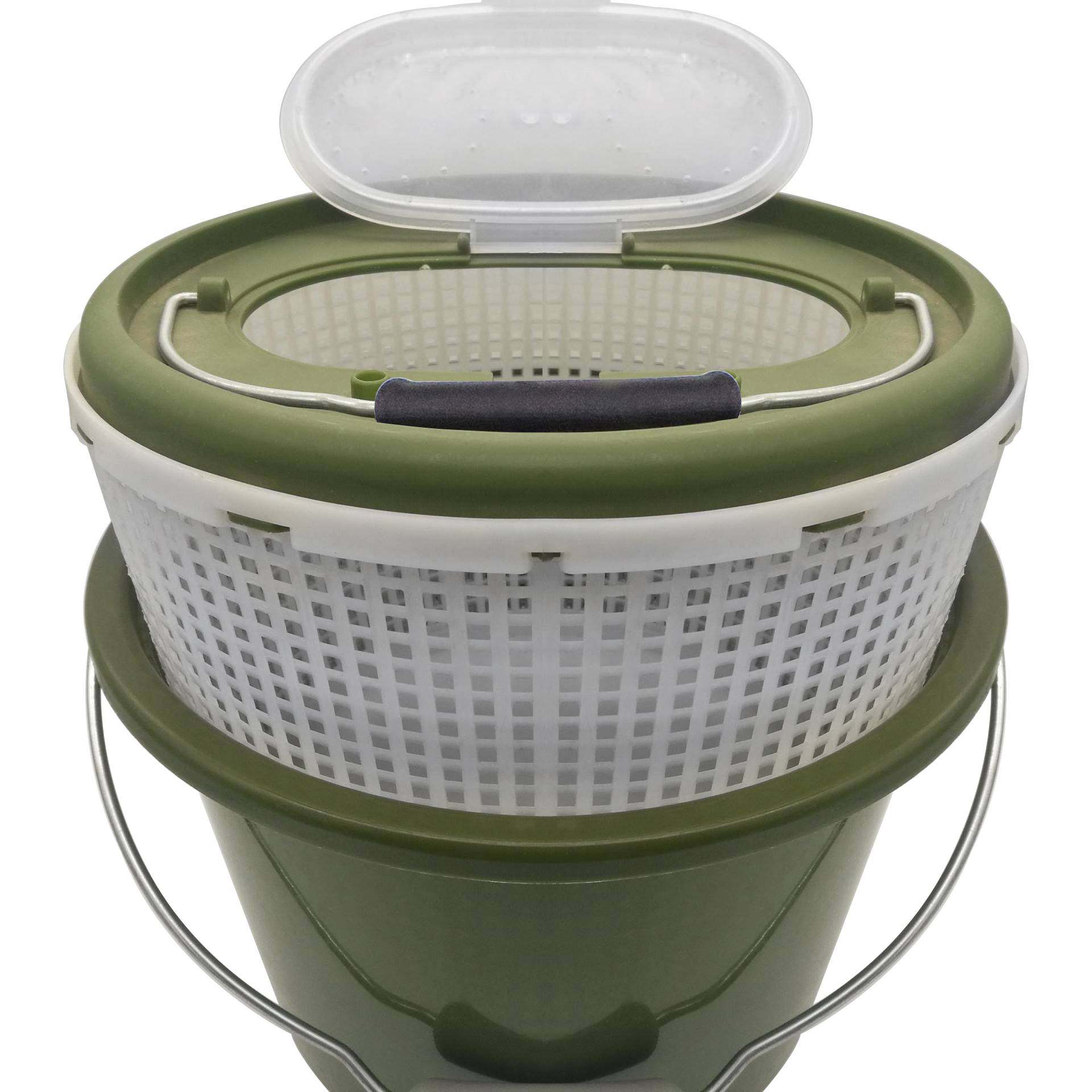 手提水桶双层活鱼桶透气网格小号中号大号pp材质装鱼桶