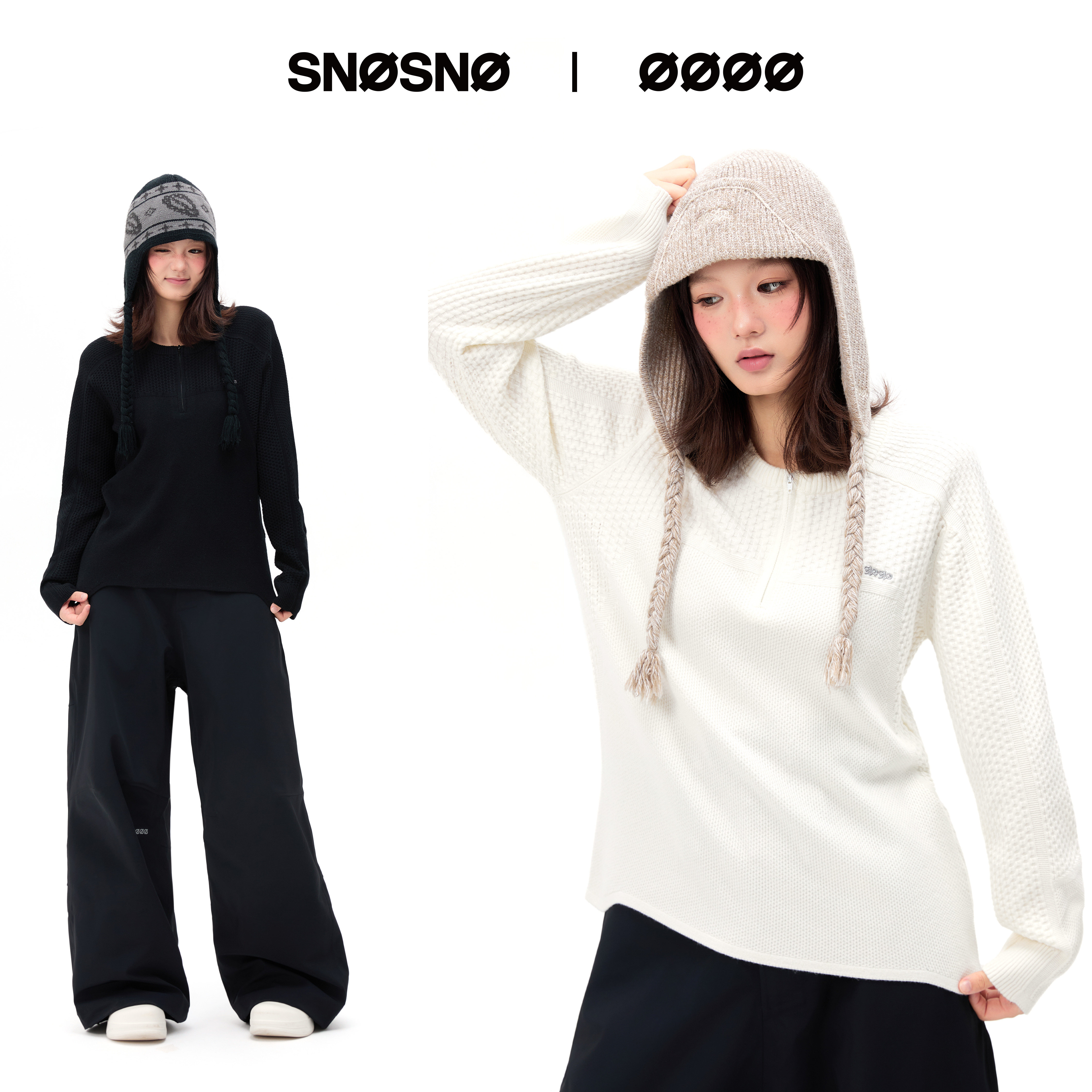 SNOSNO羊毛针织衫针织衣修身内胆户外美丽奴羊毛保暖内搭上衣