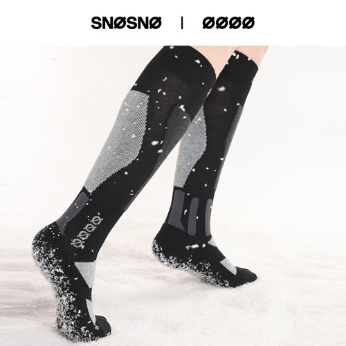 SNOSNO羊毛滑雪袜抑菌美丽奴羊毛袜压力压缩袜吸汗长筒滑雪运动