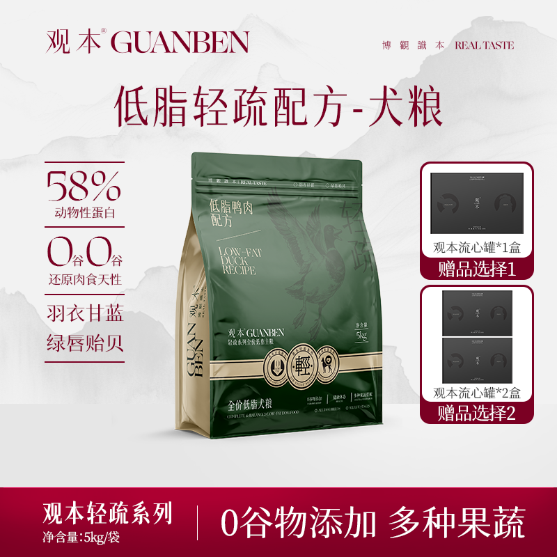 观本控体低脂轻蔬狗粮