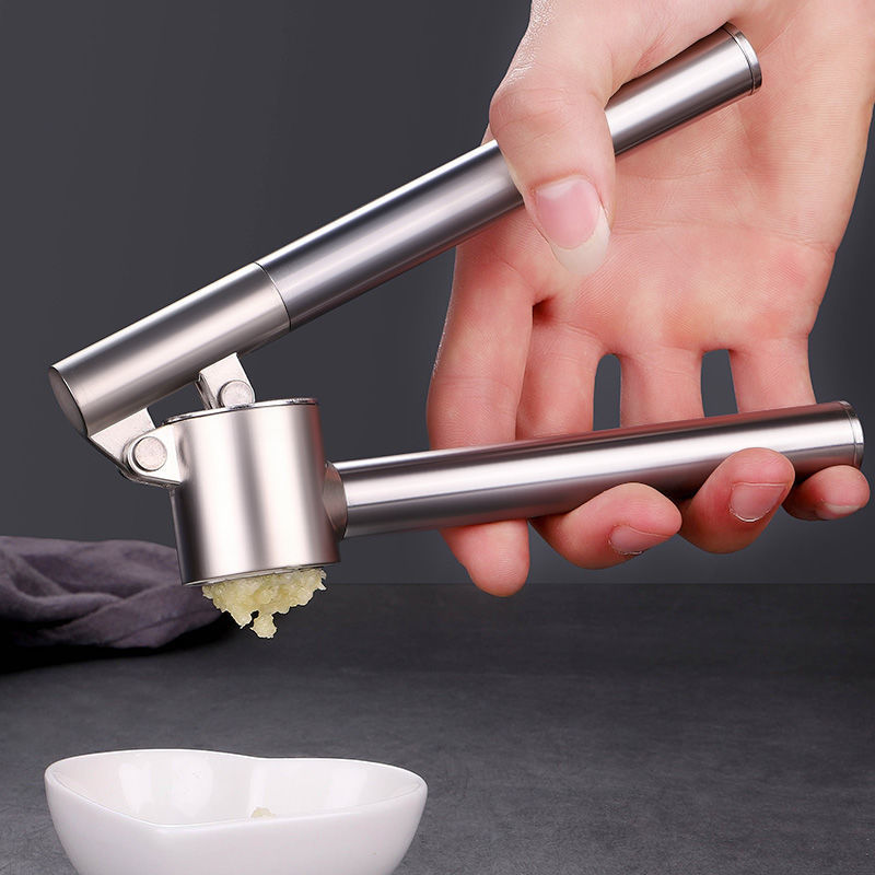 不锈钢加长挤蒜剥蒜器夹蒜器蒜蓉器捣蒜器压蒜泥器家用锌合金压蒜
