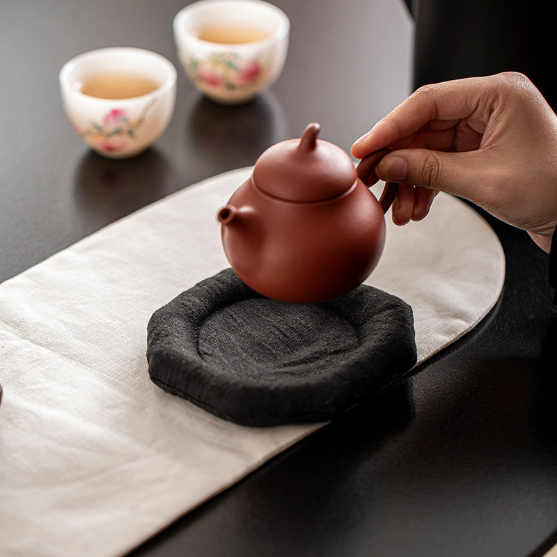 亚麻布艺杯垫茶托紫砂壶