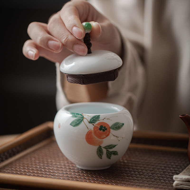 手绘茶叶罐小号便携家用