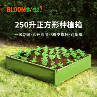 家庭阳台种菜神器蔬菜箱种植箱楼顶架正方形塑料花盆特大