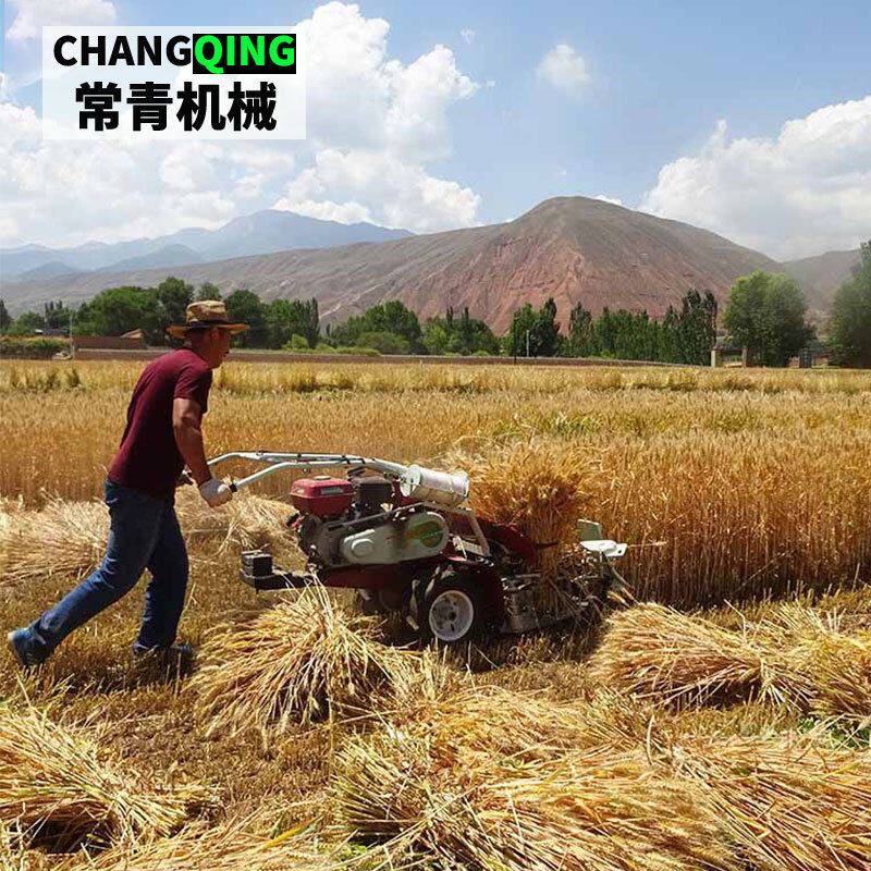 农田汽油手扶自走式割捆机 柴油单行割倒扎捆机 小麦扎捆机价格